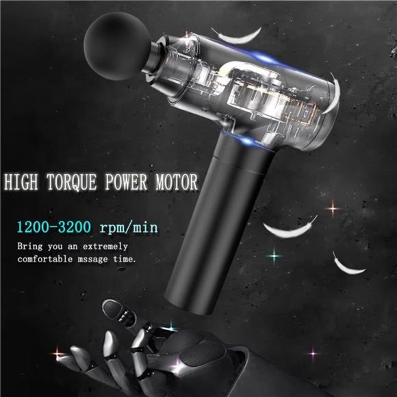 Massage Gun Deep Tissue,Percussion Back Massager Gun for Athletes Muscle Massage - Picture 5 of 6